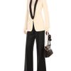 Stella Mccartney Cuffed Wide Leg Trousers in Black - Lyst