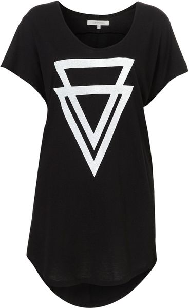 Topshop Double Triangle Tshirt By Illustrated People in Black - Lyst