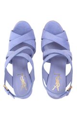 Yves Saint Laurent Deauville Suede Strap Wedges