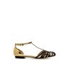 Zara Flat Jelly Sandals in Gold - Lyst