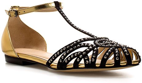 Zara Flat Jelly Sandals in Gold | Lyst