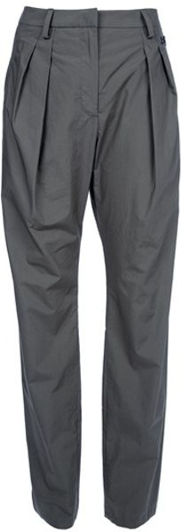 Balenciaga Pleated Trouser in Khaki - Lyst