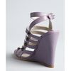 Balenciaga Wisteria Leather Studded Cage Wedge Sandals in Purple (lilac) - Lyst