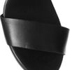Diane Von Furstenberg Leather and Wooden Wedge Sandals in Black - Lyst