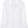 Elizabeth And James Amie Striped Cottongauze Shirt in White (gray) - Lyst