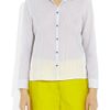 Elizabeth And James Amie Striped Cottongauze Shirt in White (gray) - Lyst
