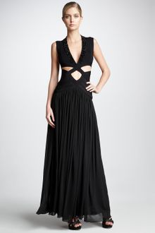 Hervé Léger Cutout Bandage Gown - Lyst