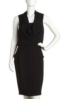 Lafayette 148 New York Cowl Neck Crepe Dress - Lyst