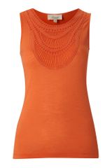 Linea Weekend Crochet Front Jersey Vest