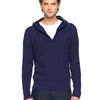 Michael Kors Hooded Ribknit Sweater in Blue (indigo) - Lyst