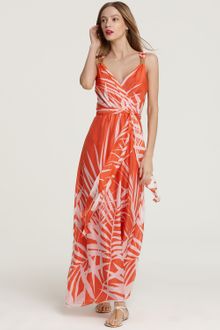 Milly Dress Samantha Palm Print Maxi Dress - Lyst