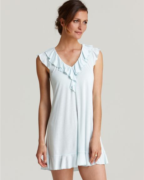 Oscar De La Renta Pink Label Candy Dots Chemise in Blue (crystaline) - Lyst