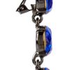Oscar De La Renta Gunmetaltone Drop Clip Earrings in Blue (gunmetal) - Lyst