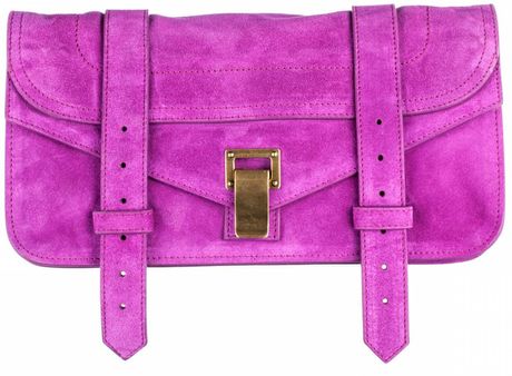 Proenza Schouler Ps1 Pochette Suede in Purple (grape) - Lyst