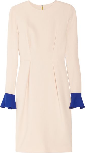 Roksanda Ilincic Izumi Twotone Woolcrepe Dress - Lyst