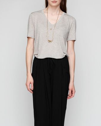  Classic Tee with Pocket in Grey 