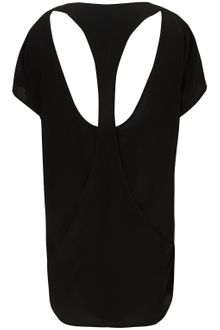Topshop Silk Racer Back Tee By Boutique - Lyst