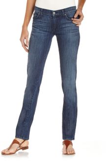 7 For All Mankind Roxanne Squiggle Stitch Jeans - Lyst