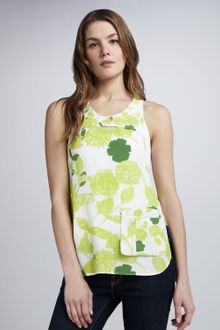 Diane Von Furstenberg Cheryl Printed Silk Tank - Lyst
