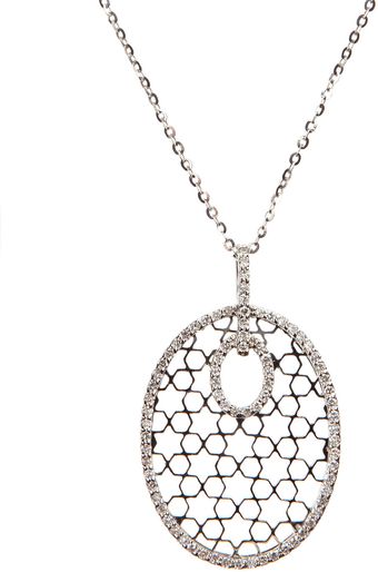  Ovaldrop Diamond Pendant Necklace 