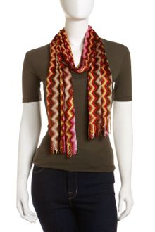 Missoni Zigzag Knit Scarf Pink - Lyst