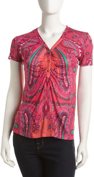 Robert Graham Paisley print Tee in Multicolor (multi) - Lyst