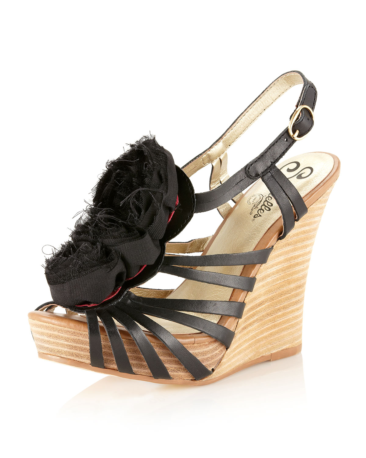 seychelles black wedges