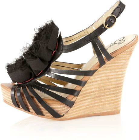 seychelles black wedges