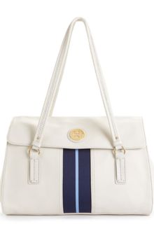 Tommy Hilfiger Pebble Leather Logo Satchel - Lyst