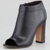 Chloé Opentoe Leather Bootie in Black - Lyst
