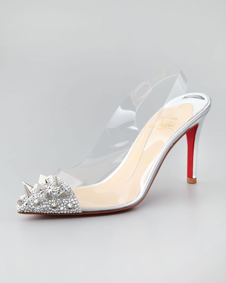 silver louboutin pumps