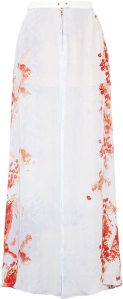 A.l.c. Allegra Floral Print Silk Georgette Maxi Skirt in Floral (red) - Lyst