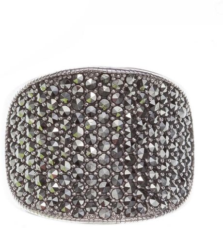 Judith Jack Sterling Silver Marcasite and Crystal in Silver - Lyst
