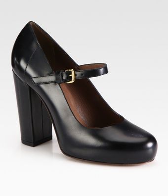  Leather Mary Jane Pumps 