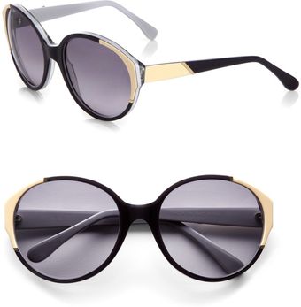  Oversized Oval Plastic Sunglasses 