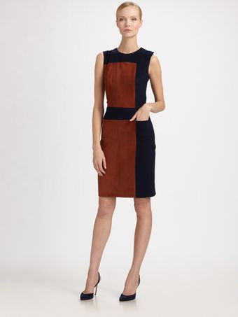 Martin Grant Woolsuede Dress - Lyst