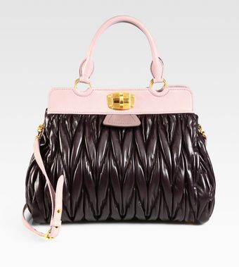  Matelasse Double Handle Satchel 