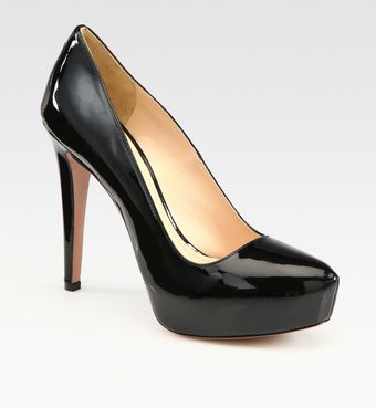 Prada Patent Leather Platform Pumps - Lyst