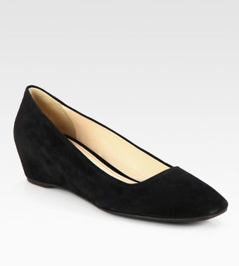  Suede Demi Wedge Pumps 
