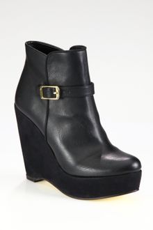 Stella McCartney Faux Leather and Faux Suede Ankle Boots - Lyst