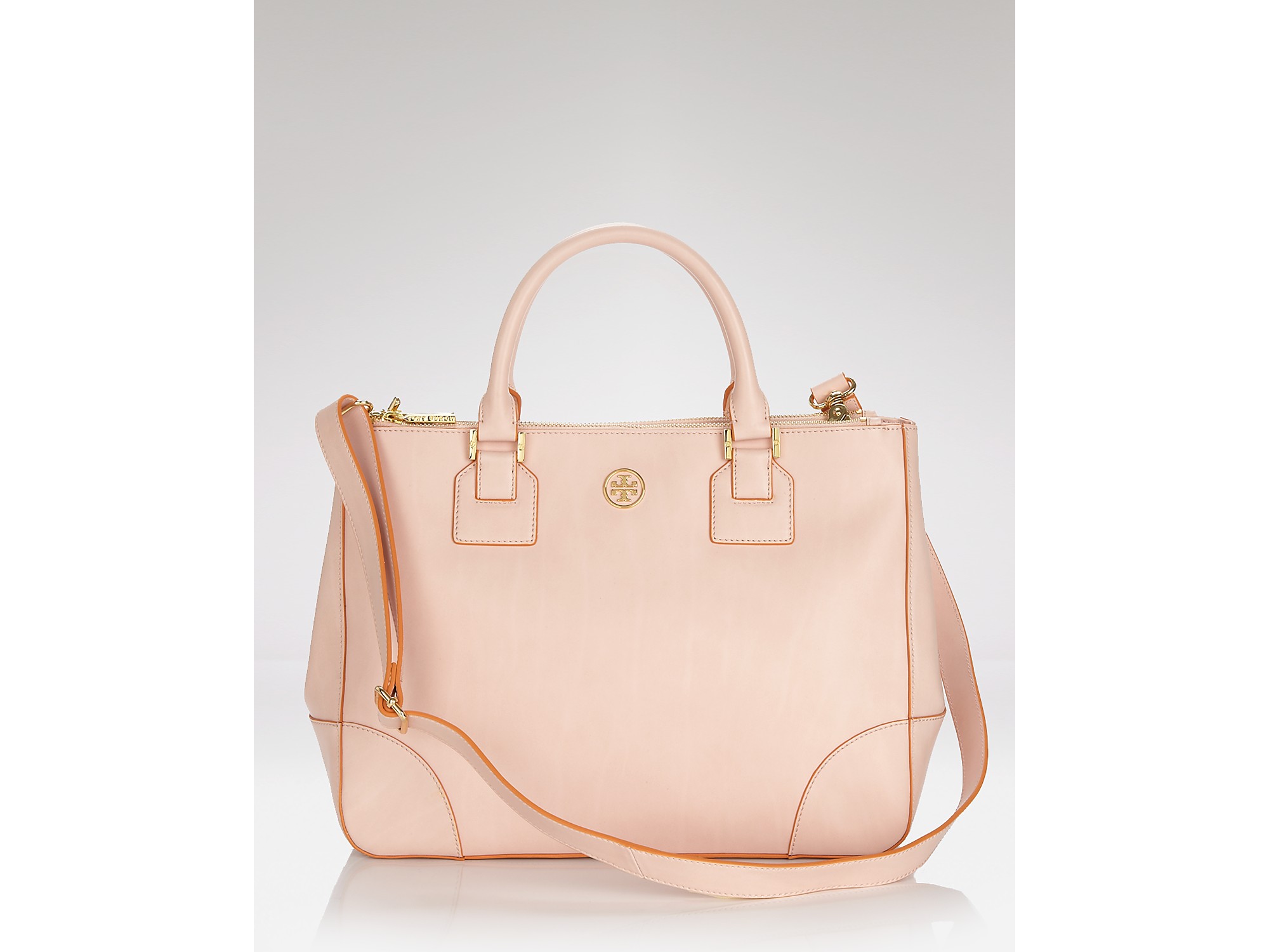 Tory Burch Tote Robinson Double Zip in Pink (marine blue) Lyst