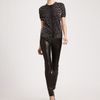 Yves Saint Laurent Leopard Print Knit Tee in Gray (grey) - Lyst