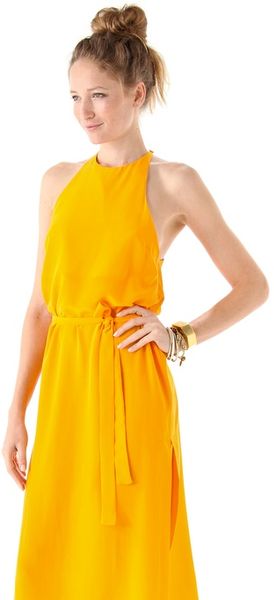 Zimmermann Bon Bon T Back Dress in Yellow
