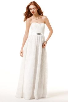 Adrianna Papell Strapless Rosette Gown - Lyst