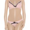 Agent Provocateur Darlene Stretch Silk Blend Plunge Bra in Pink - Lyst