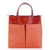 Anya Hindmarch Raw Nevis Tricolour Tote in White (red) - Lyst