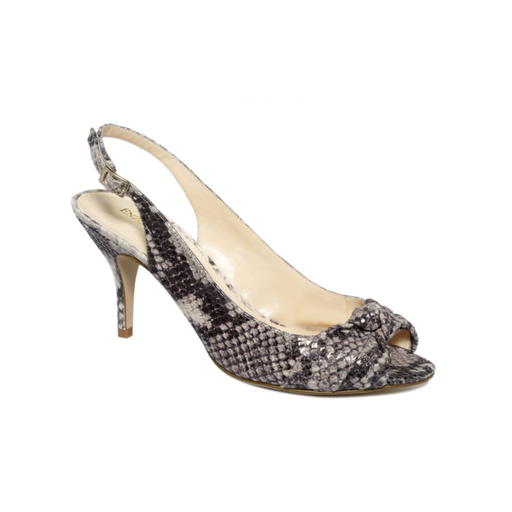 Enzo Angiolini Rebec Sling Back Pumps in Brown (clay snake) Lyst