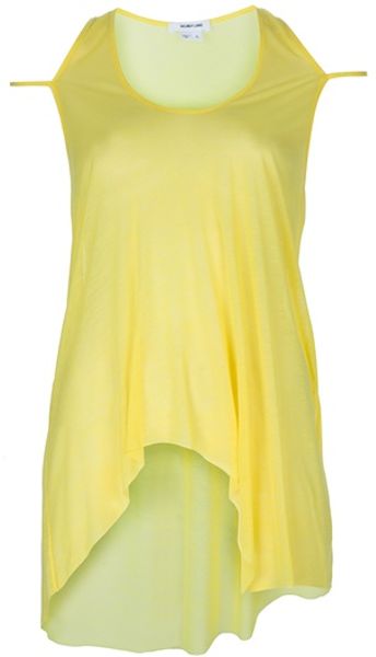Helmut Lang Fine Tank in Yellow - Lyst