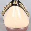 Jeffrey Campbell The Dauphine Flat in Nude Patent and Black in Beige (nude/ black patent) - Lyst