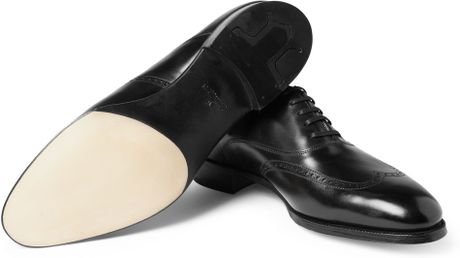 John Lobb Hutton Leather Oxford Shoes in Black for Men | Lyst